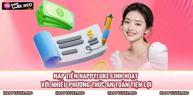 Nạp tiền HAPPYLUKE linh hoạt với nhiều phương thức an toàn tiện lợi